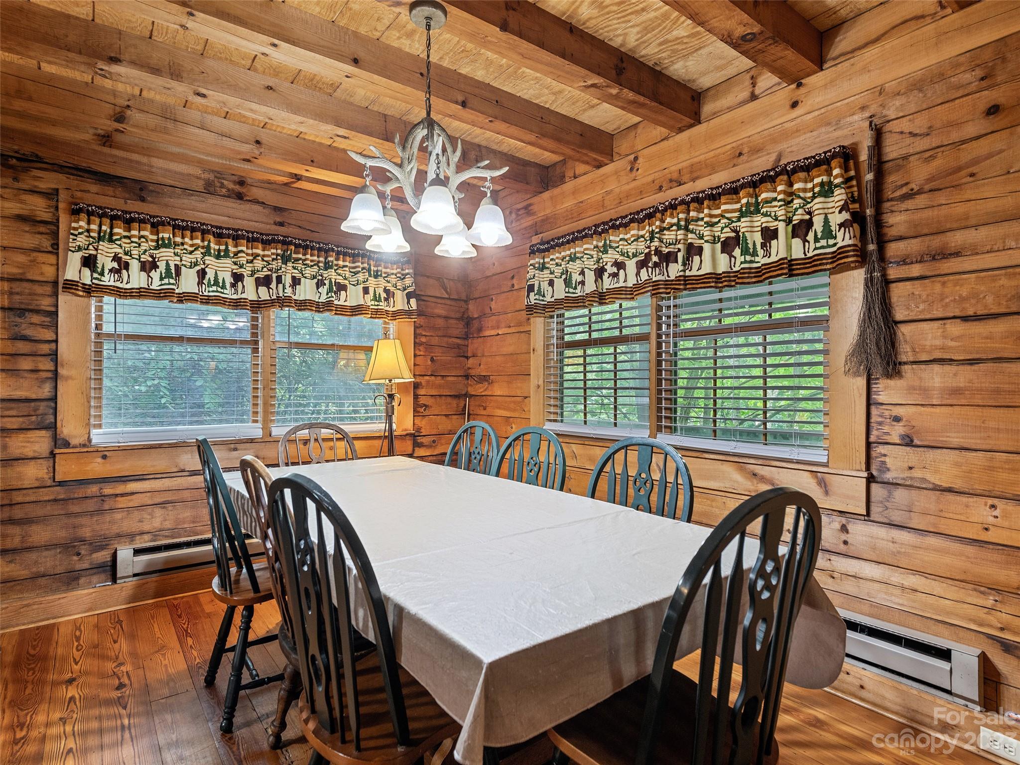 81 Railroad Grade Road Maggie Valley, NC 28751 - Photo 16 of 38 a view of a dining room with furniture window and outside view