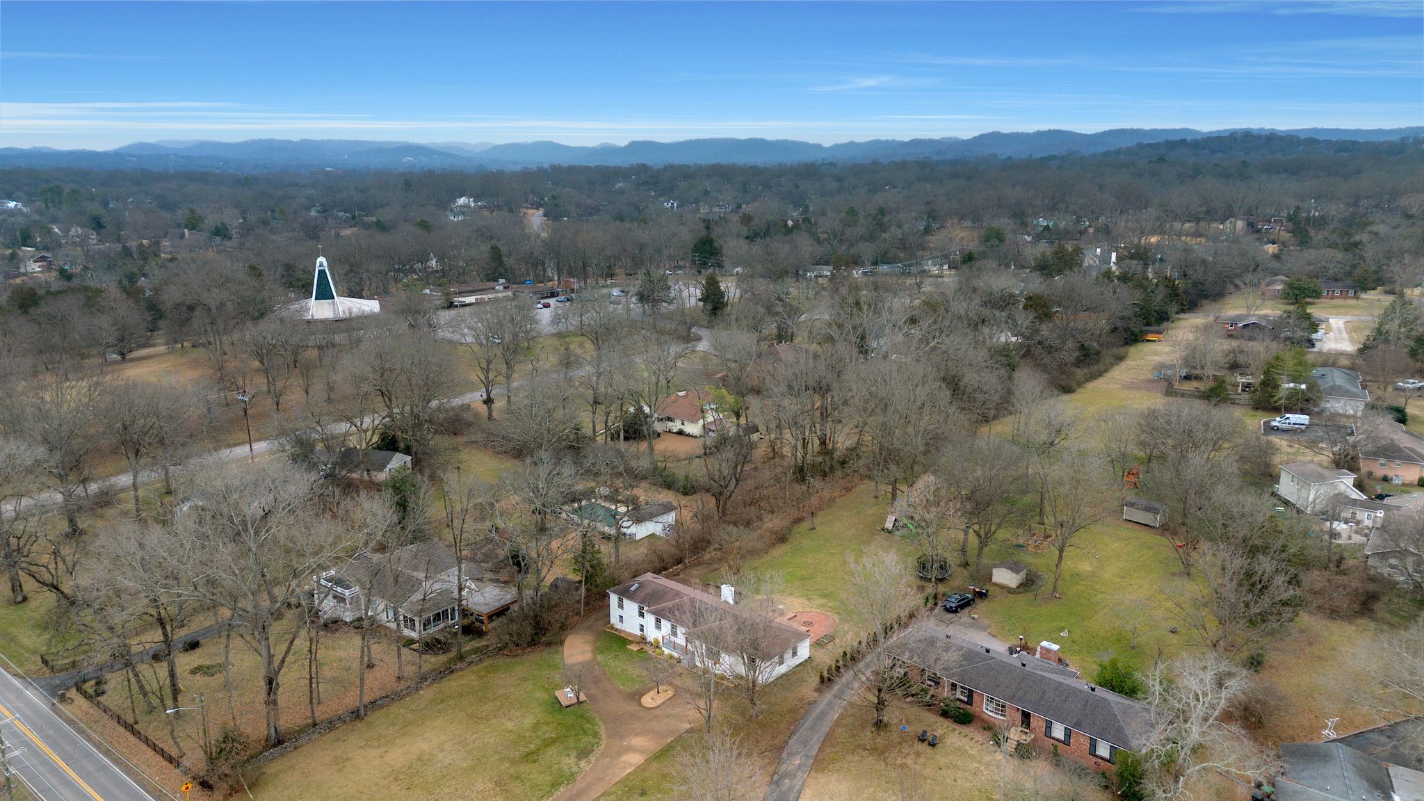 711 Davidson Road Nashville, TN 37205 - Photo 21 of 22 an aerial view of a house with a yard