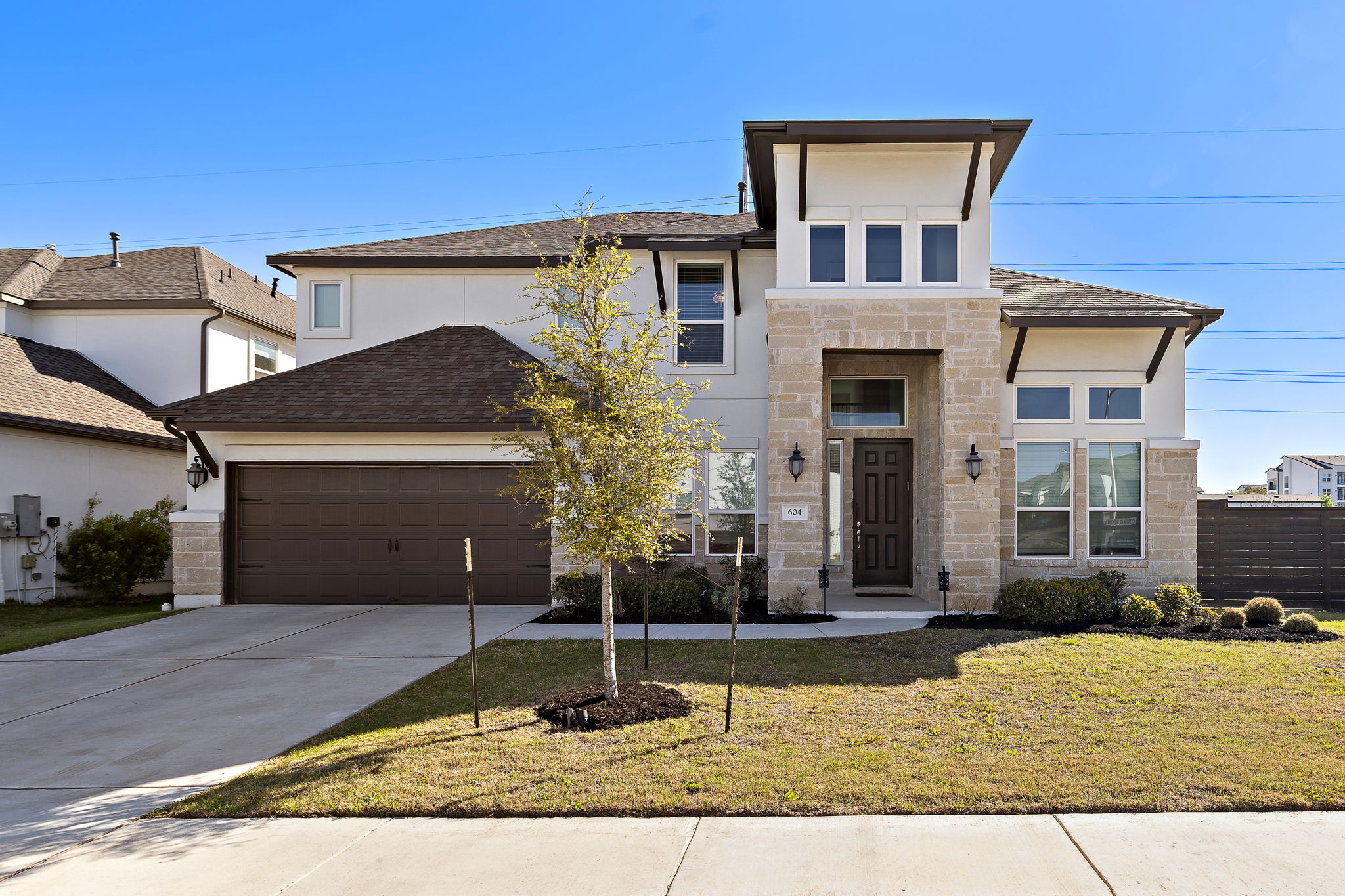 a front view of a house