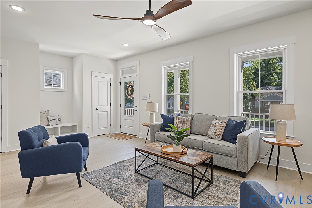 3601.5 Decatur Street Richmond, VA 23224 - Photo 4 of 32 Spacious living area featuring light wood-finish f