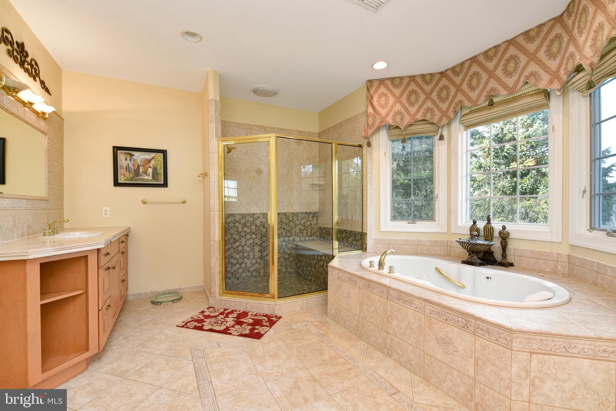 3919 Crosswicks Hamilton Square Road Trenton, NJ 08620 - Photo 26 of 61 a spacious bathroom with a tub sink and mirror
