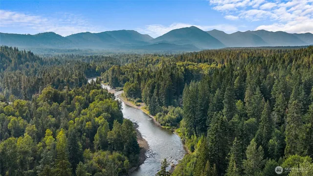 a view of lake with mountain