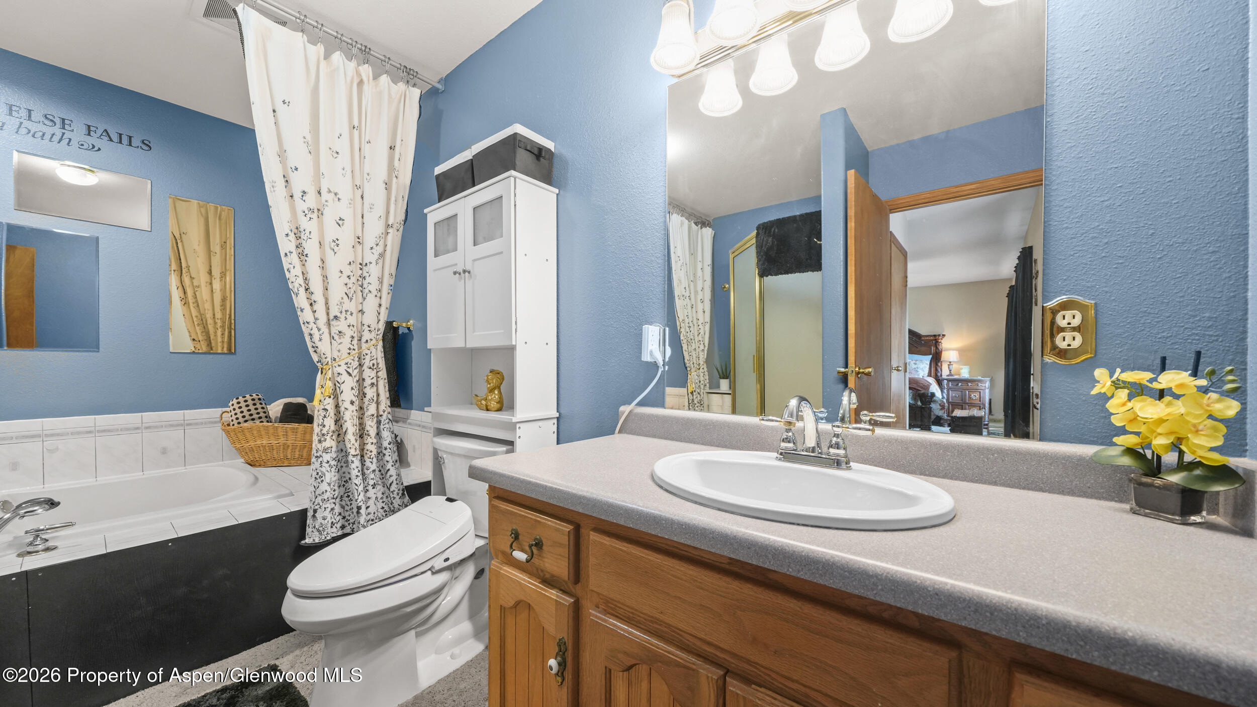 2750 East Avenue Rifle, CO 81650 - Photo 22 of 35 a bathroom with a sink and mirror with toilet