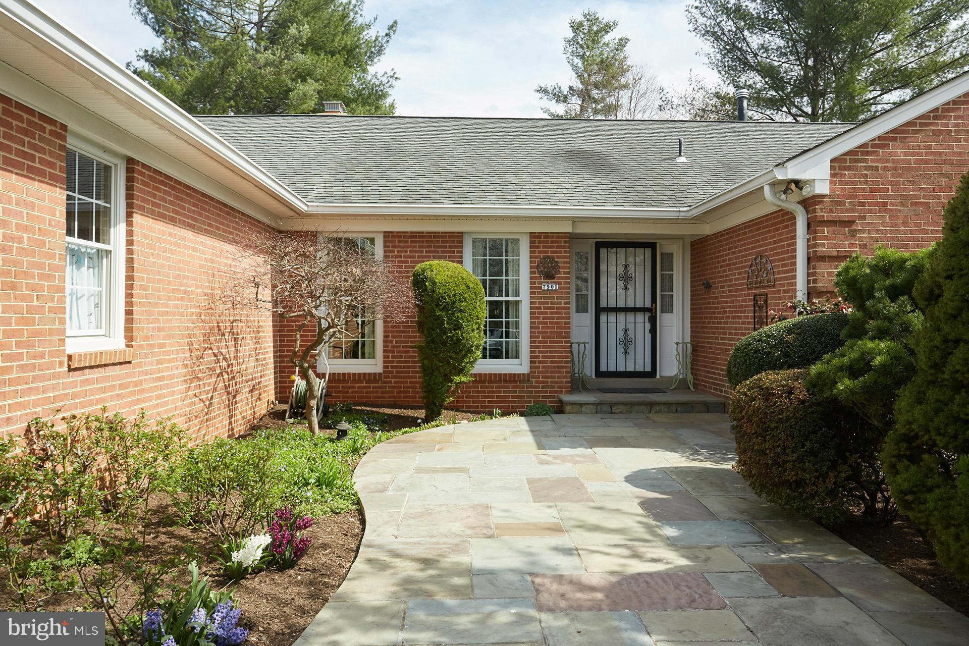 7901 Burdette Road Bethesda, MD 20817 - Photo 30 of 30 Exterior Entry with Flagstone
