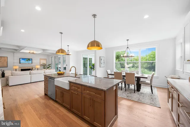 a view of kitchen island kitchen island dining table and chairs
