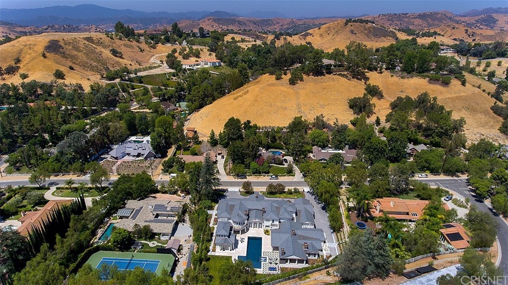 5546 Jed Smith Road Hidden Hills, CA 91302 - Photo 69 of 75 an aerial view of residential houses with outdoor space