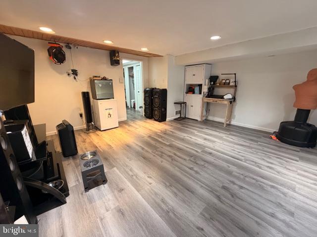 810 Kendrick Street Philadelphia, PA 19111 - Photo 32 of 45 a large white room with kitchen view and a flat screen tv