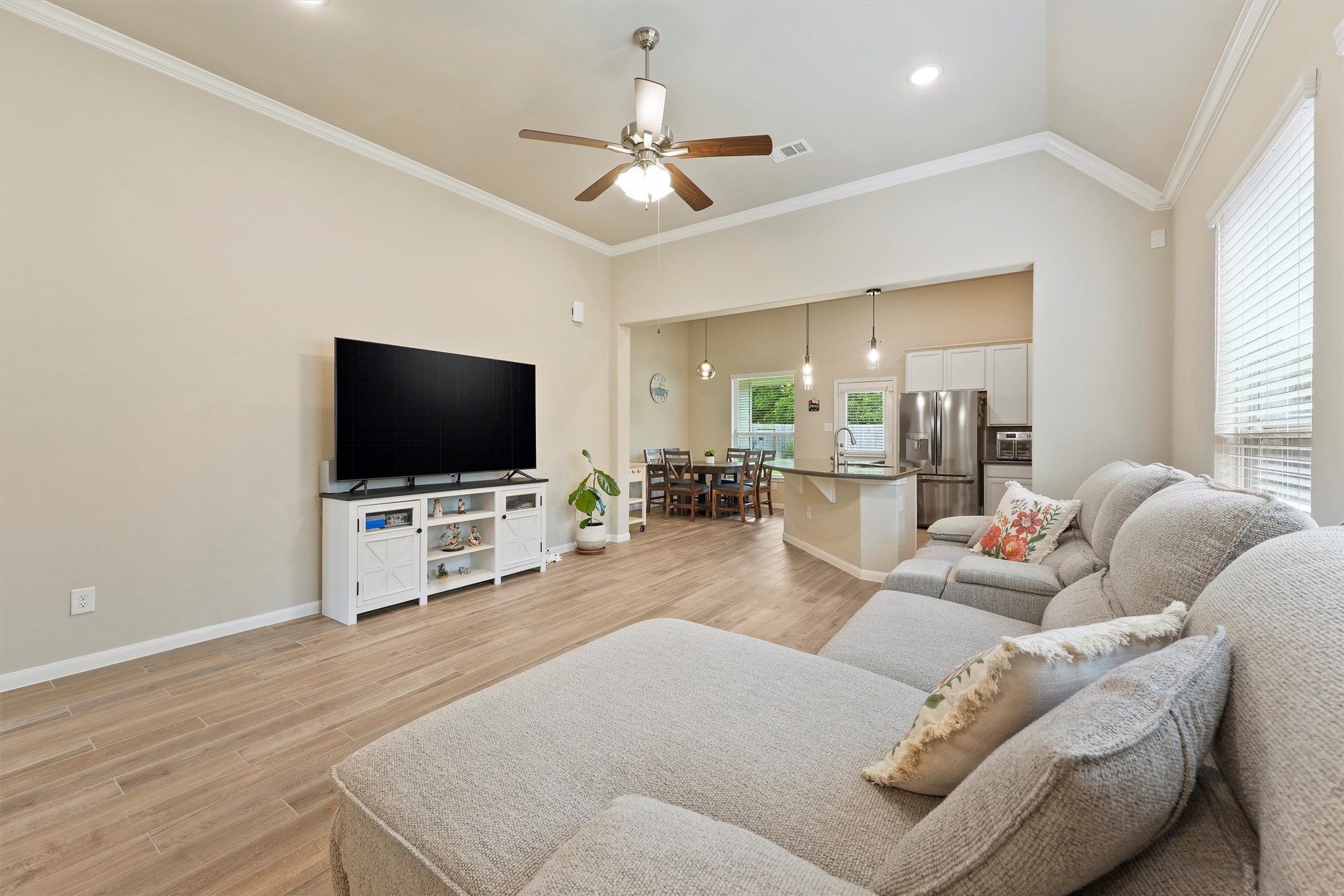6318 Borage Street Crosby, TX 77532 - Photo 7 of 29 a living room with furniture and a flat screen tv
