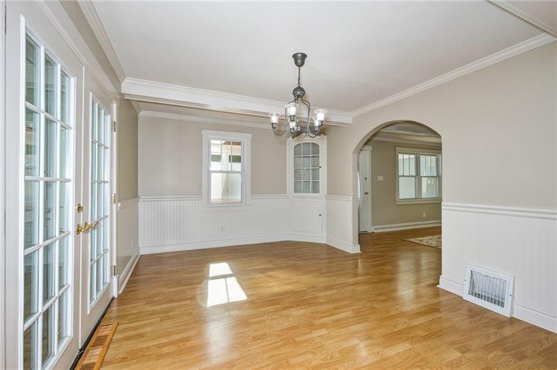 102 Franklin Road South Mars, PA 16046 - Photo 14 of 25 Diningroom with french doors leading to a side porch and built in china cabinet