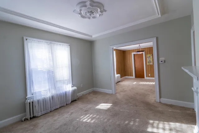 a view of a livingroom with a staircase