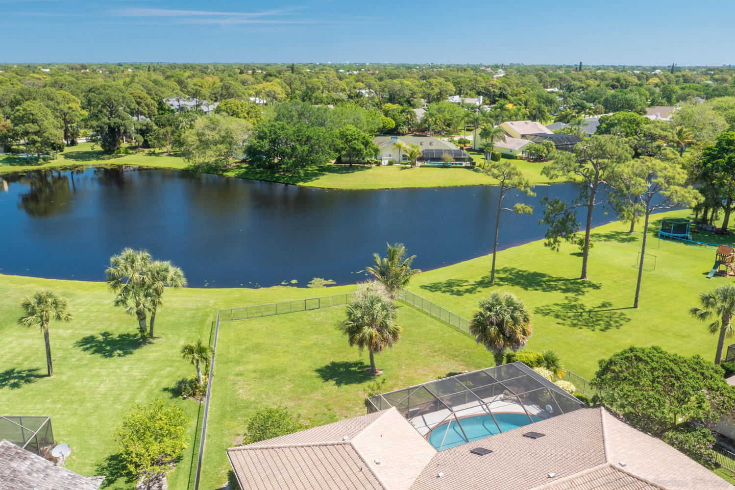 6620 Wood Lake Road Jupiter, FL 33458 - Photo 31 of 42 Aerial showing Lake