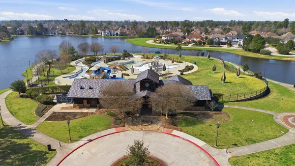 a view of a lake with mountains