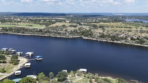 a view of a lake with houses
