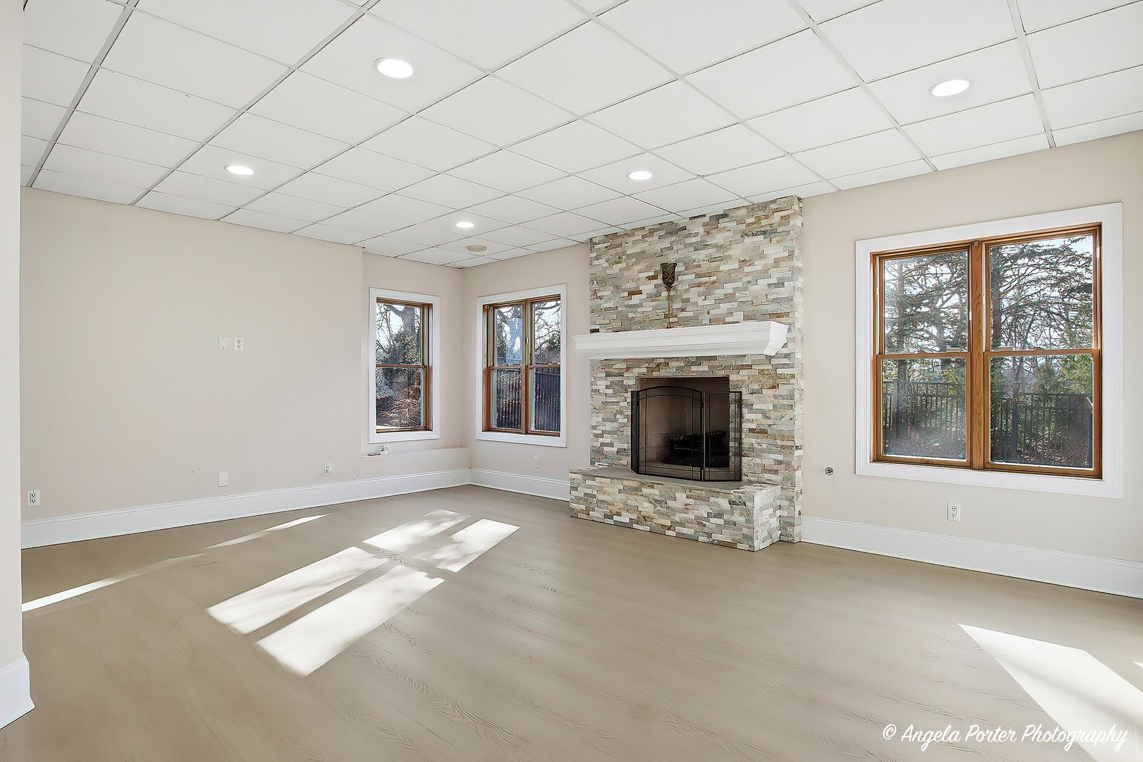 3513 Deep Wood Drive Crystal Lake, IL 60012 - Photo 53 of 71 an empty room with windows and fireplace