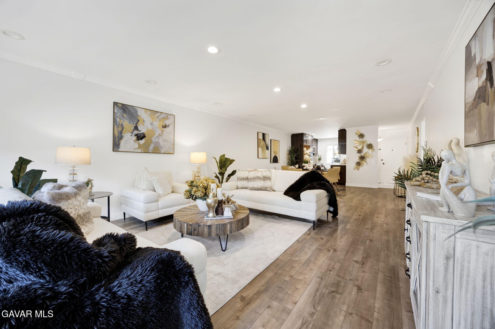 1935 Alpha Road, Unit 112 Glendale, CA 91208 - Photo 9 of 23 a living room with furniture large mirror and furniture