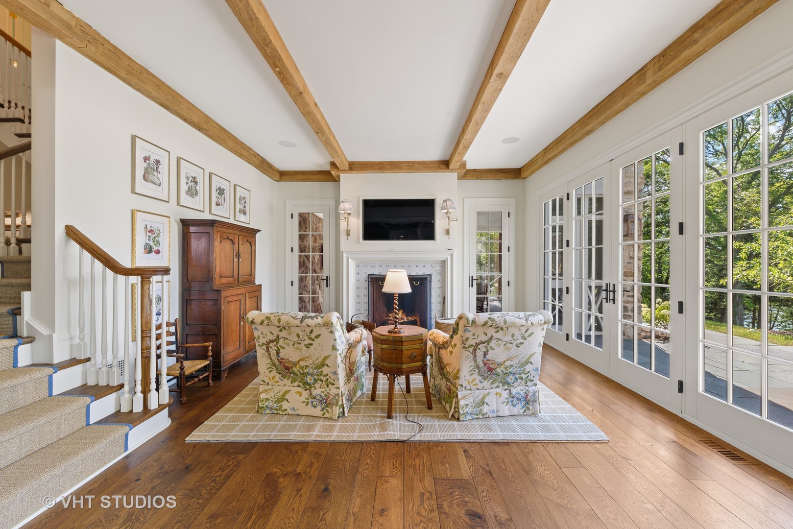 48 Brinker Road Barrington Hills, IL 60010 - Photo 34 of 108 a view of a living room with furniture wooden floor and windows