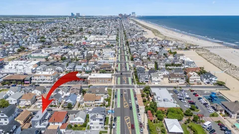 an aerial view of a city