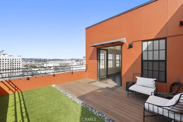 a view of a city with tall buildings