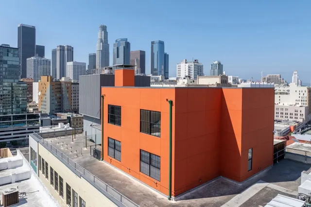 a front view of a building