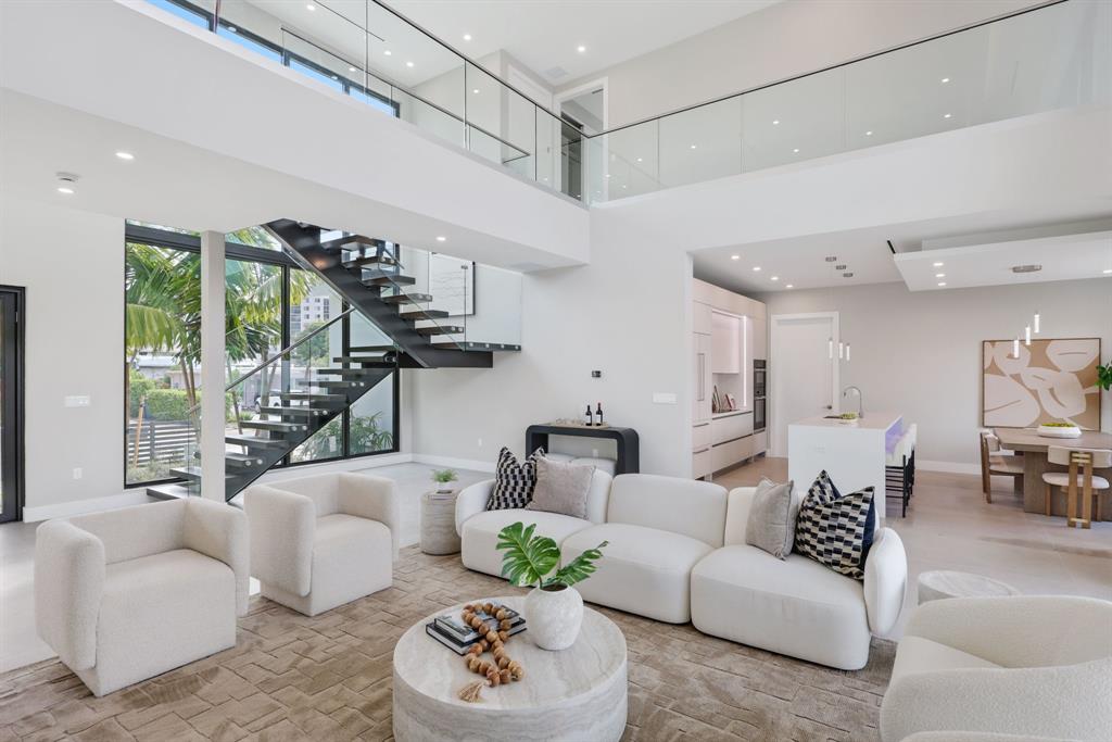 2015 Northeast 4th Avenue Wilton Manors, FL 33305 - Photo 18 of 79 a living room with furniture kitchen view and a large window