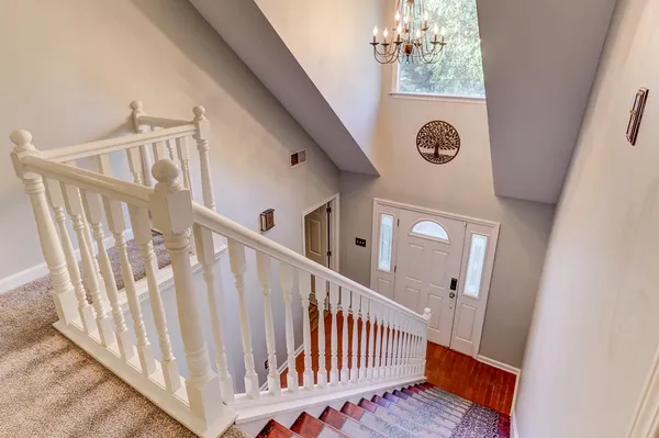 a view of entryway with a front door