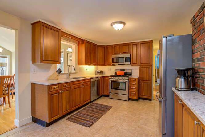 2 Willow Lane Cumberland, ME 04021 - Photo 11 of 58 Cherry Cabinetry and tile floors