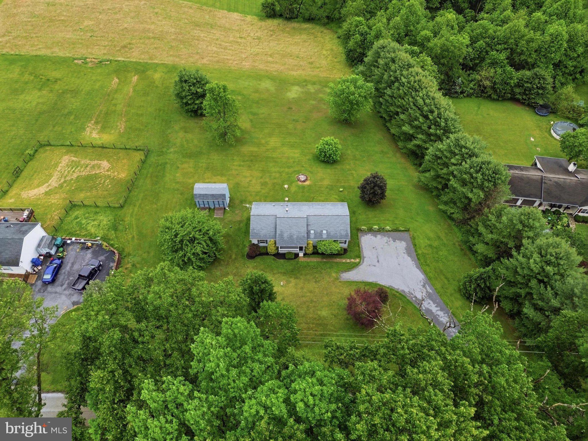 491 Garvine Mill Road Fawn Grove, PA 17321 - Photo 42 of 47 an aerial view of a house with a yard
