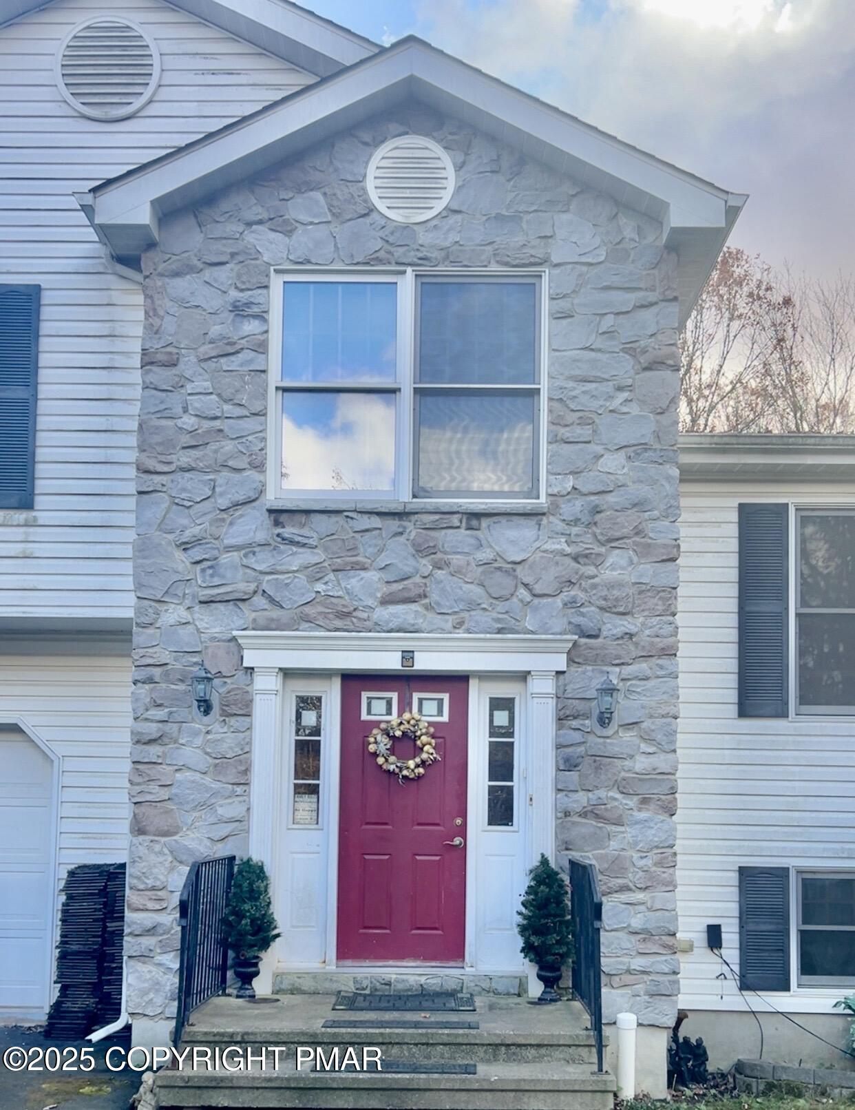 a view of a door of the house