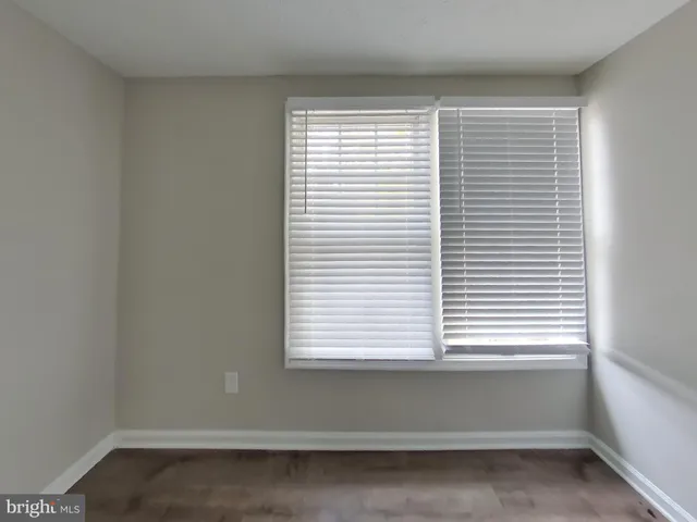 a view of a small space with a window