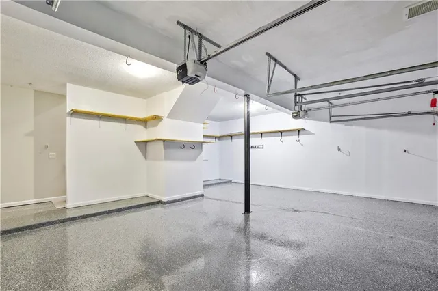 a view of a patio with swimming pool