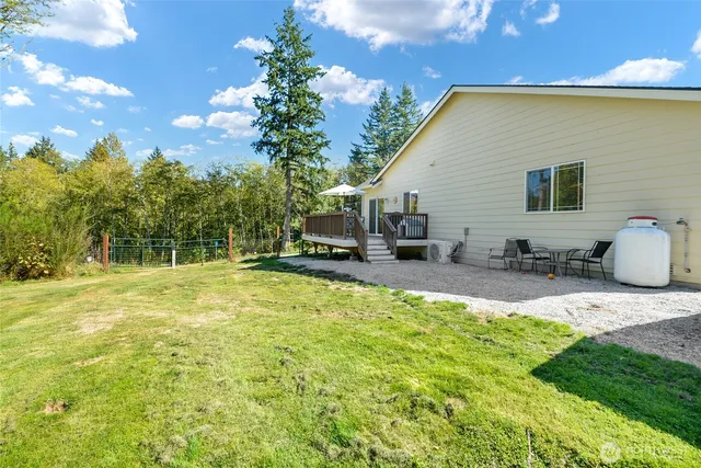 a view of house with yard