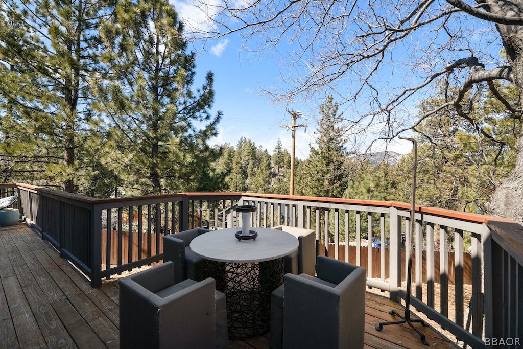 44408 Valley View Lane Sugarloaf, CA 92386 - Photo 26 of 31 a view of a chairs and table on the wooden floor