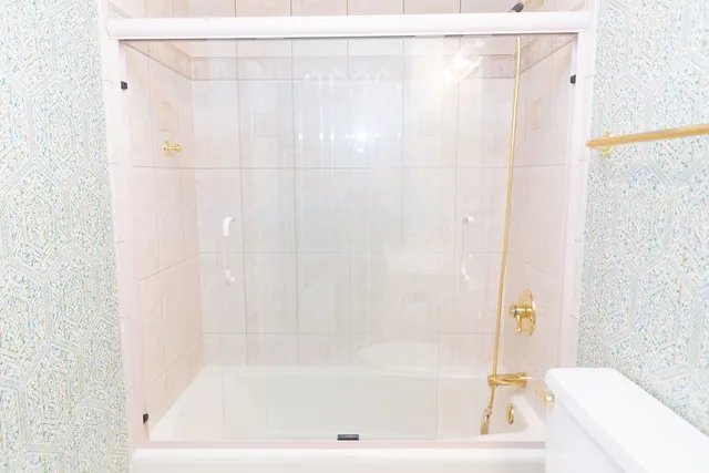 a view of a door with a window