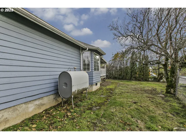 a backyard of a house