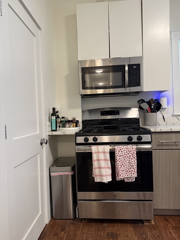 229 Charles Street, Unit 1 Cambridge, MA 02141 - Photo 17 of 19 a kitchen with a stove and a microwave