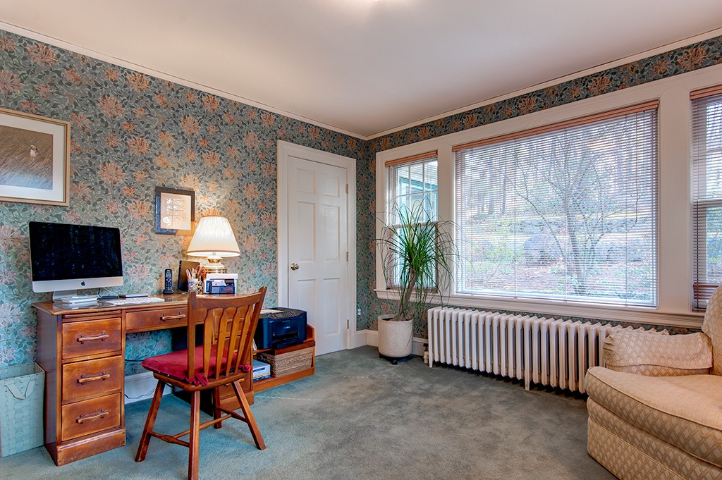 61 Silver Hill Road Weston, MA 02493 - Photo 16 of 18 a view of a workspace with furniture and a window
