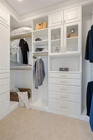 a view of a walk in closet