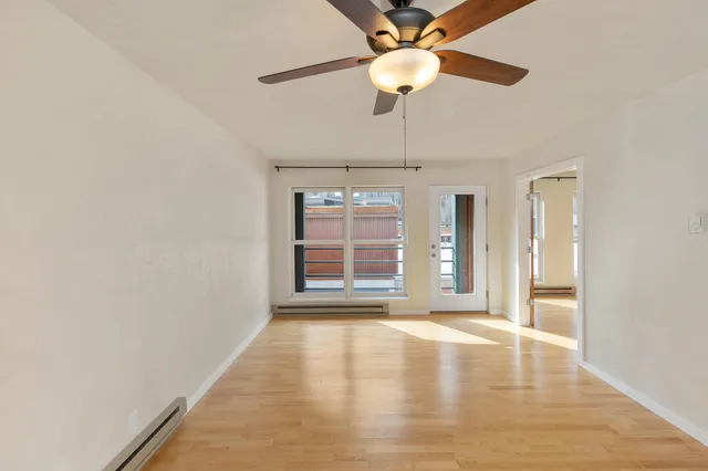 an empty room with window