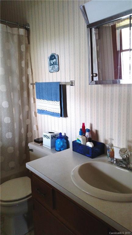 444 Stoney Ridge Loop, Unit 50 Maggie Valley, NC 28751 - Photo 10 of 19 a bathroom with a sink a toilet and a shower curtain