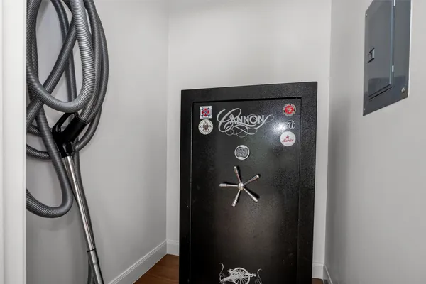 a close view of door lock