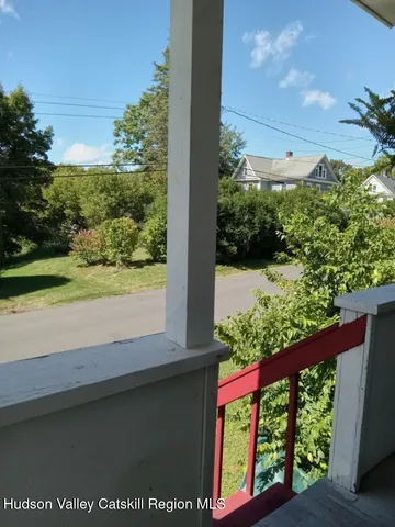 a view of a garden from a window