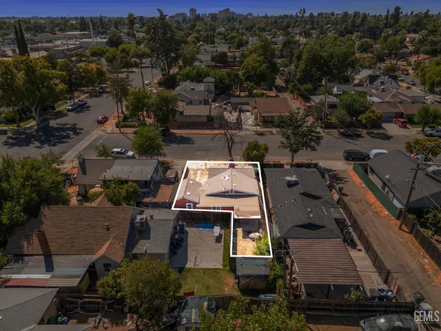 an aerial view of multiple house