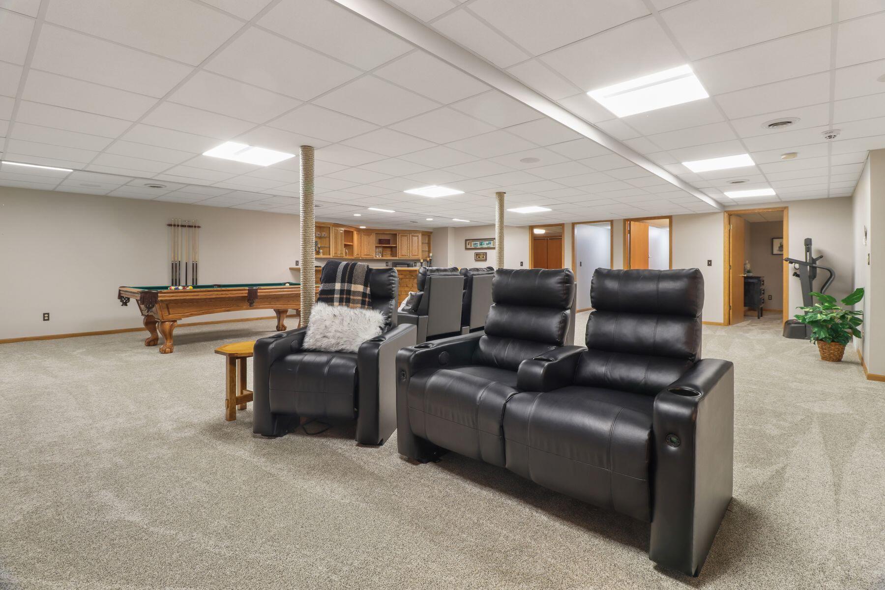 359 A Pinehurst Drive Rome, WI 54457 - Photo 33 of 63 Lower Level Theater Seating