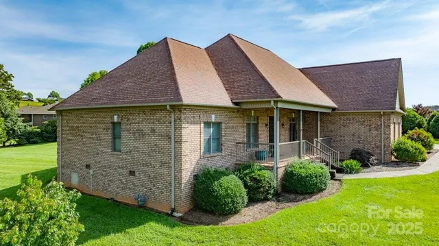 a view of a house with garden