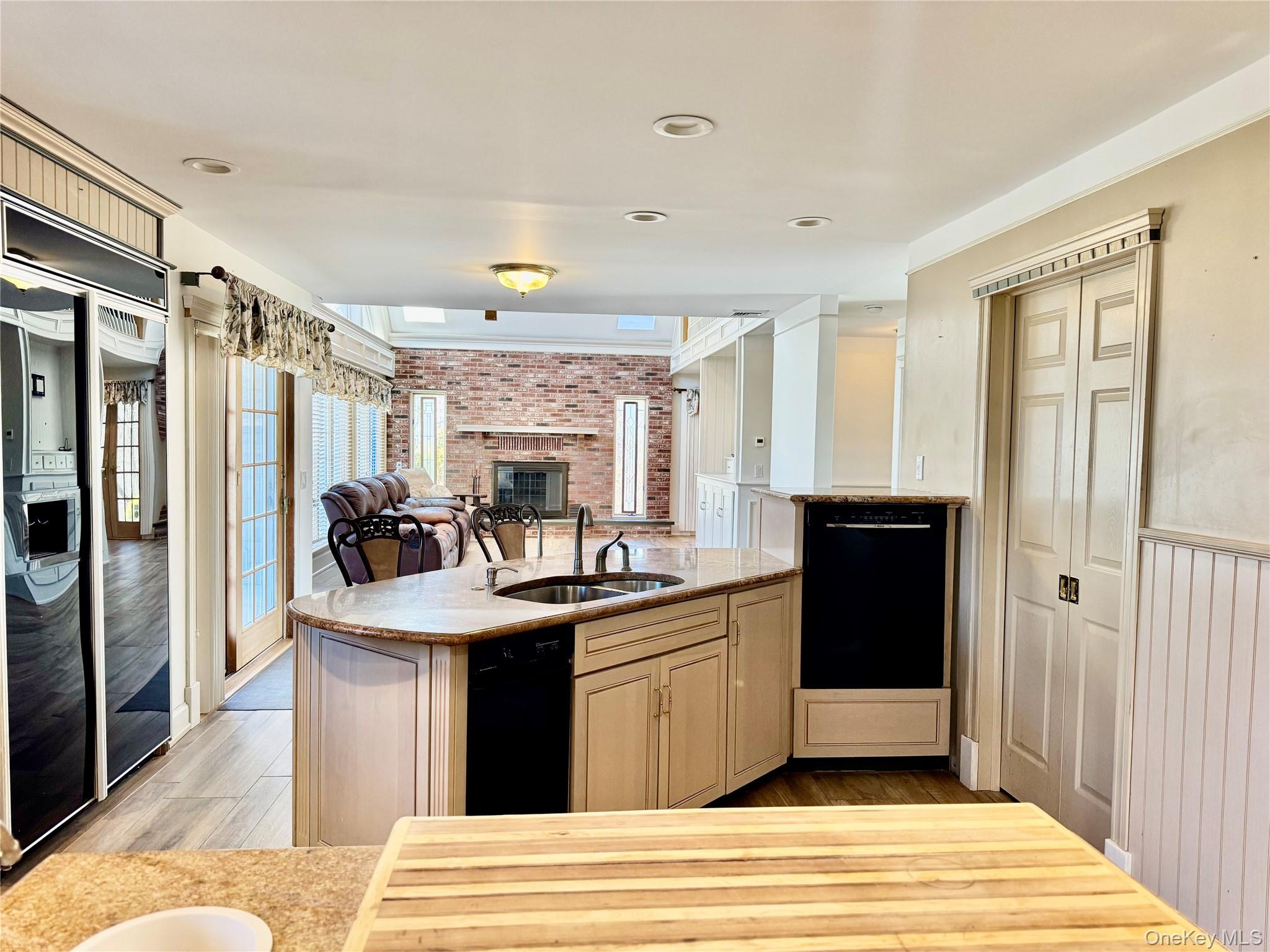 886 Sound Shore Road Riverhead, NY 11901 - Photo 17 of 39 Island, oversized refrigerator and recessed lighting