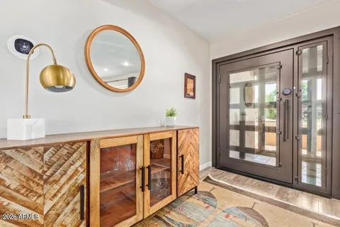 a view of a livingroom with furniture