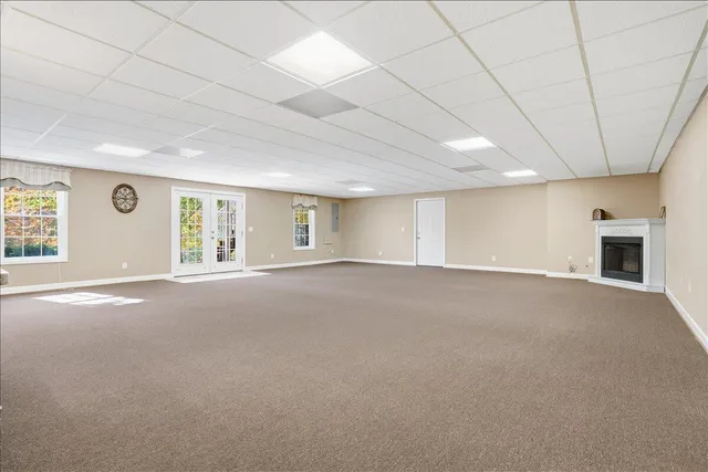 a view of a livingroom with a fireplace