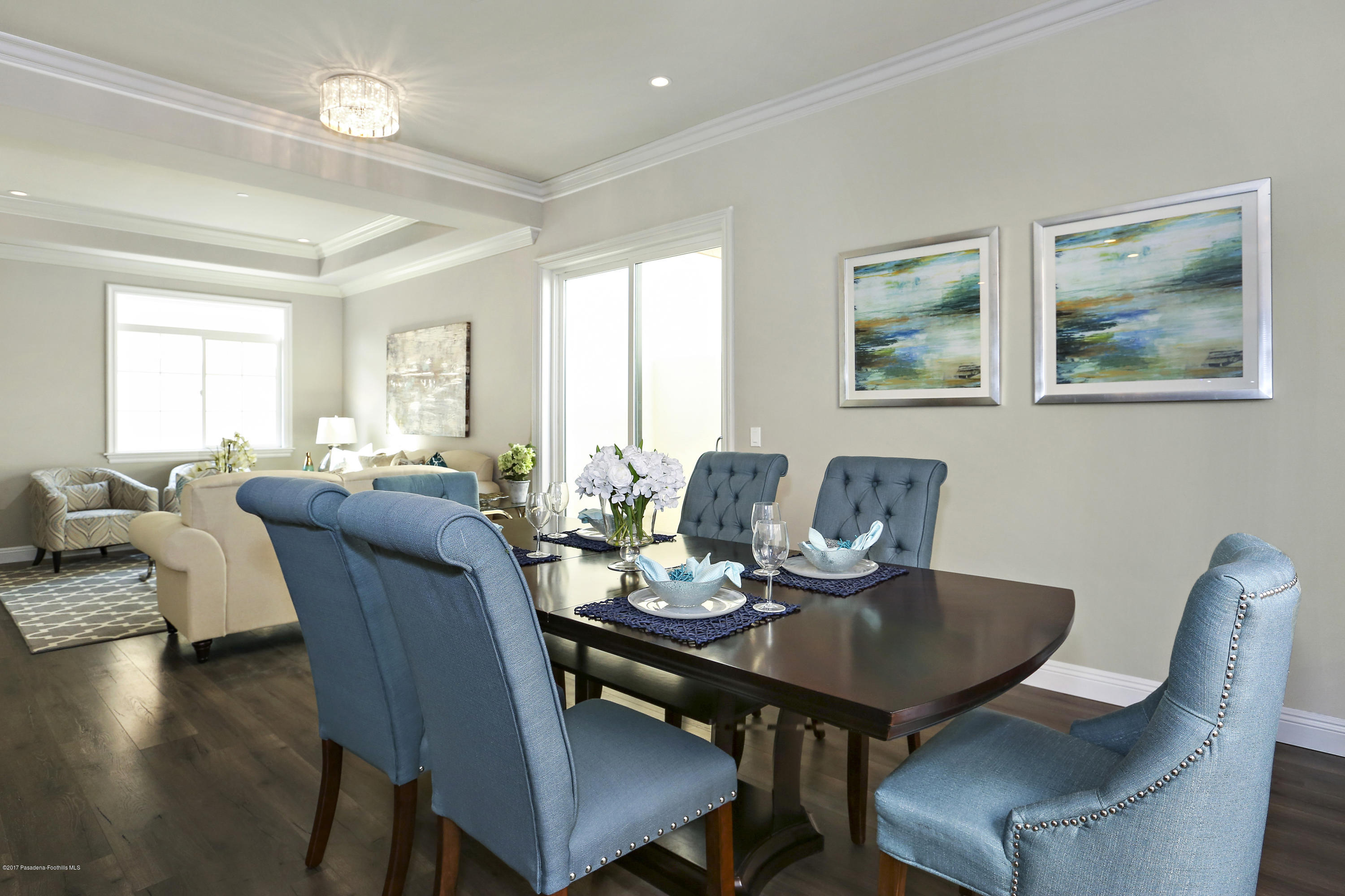 803 Arcadia Avenue, Unit A Arcadia, CA 91007 - Photo 31 of 42 a view of a dining room with furniture and wooden floor