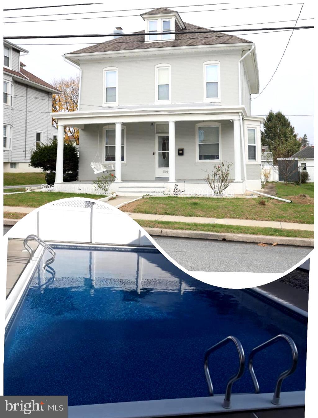 a view of a house with a swimming pool