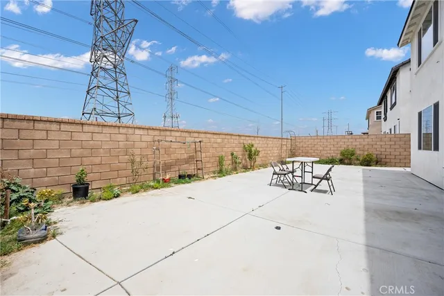 a view of a terrace with chairs